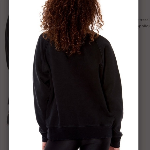 NEW $178 Emma & Sam rose - black sweatshirt Small - Picture 2 of 3